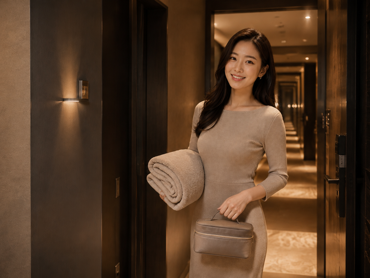 인천 옹진군 방문 홈케어 일정을 준비하는 젊은 성인 한국 여성 관리사